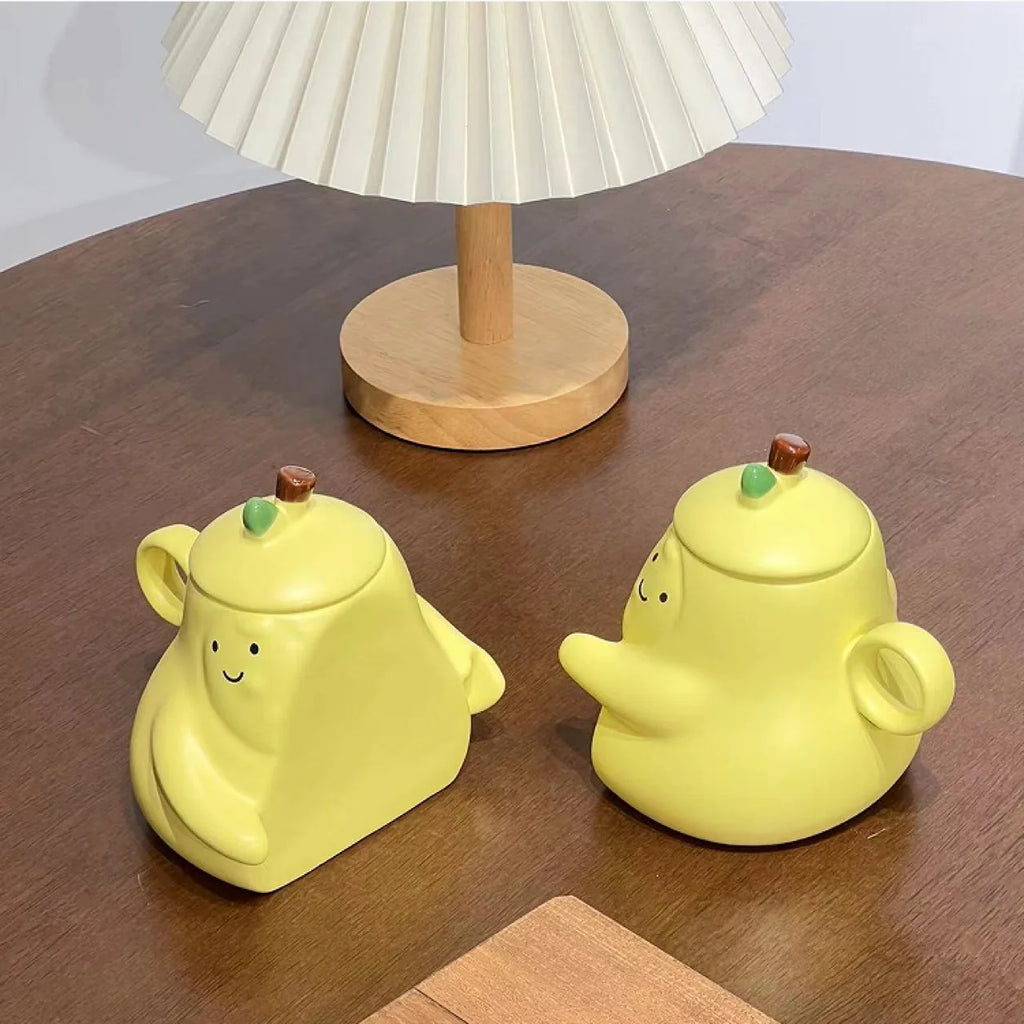 Cute Hugging Pears Matching Couple Ceramic Mugs