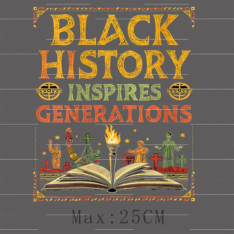 Black History Ironing Patch Clothes Jacket Heat Transfer Sticker