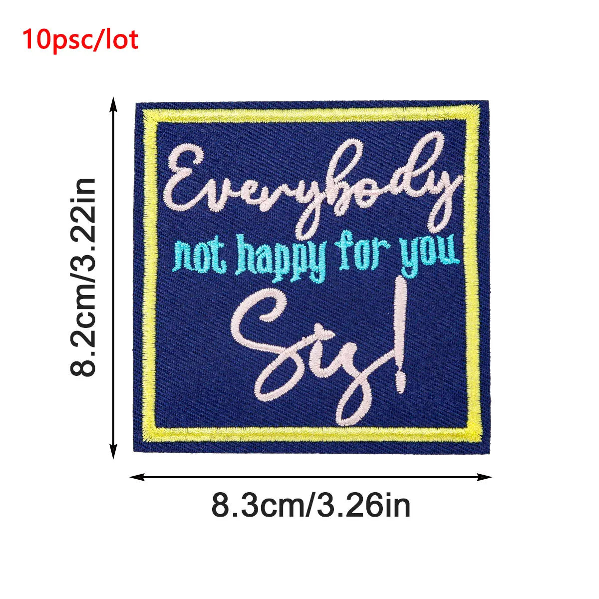 10Pcs/Lot Black History Embroidery Patch Iron-On Patches For Clothing