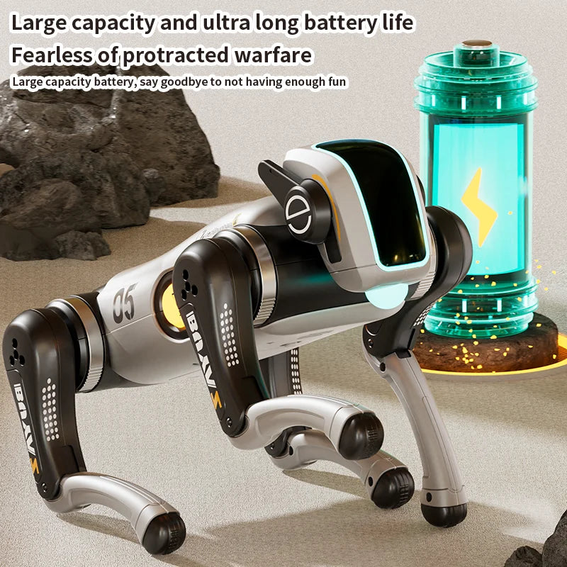Robot Dog RC Stunt Toys 2.4GHZ Remote Control car with Mecanum Wheels, LED Eyes