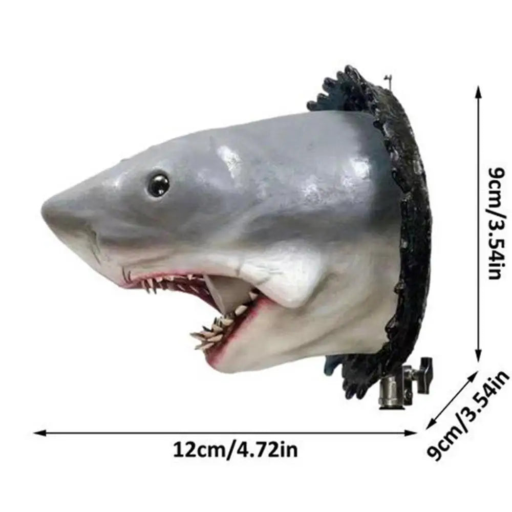Shark Wall Sculpture 12x9x9cm Resin Wall Mounted Shark
