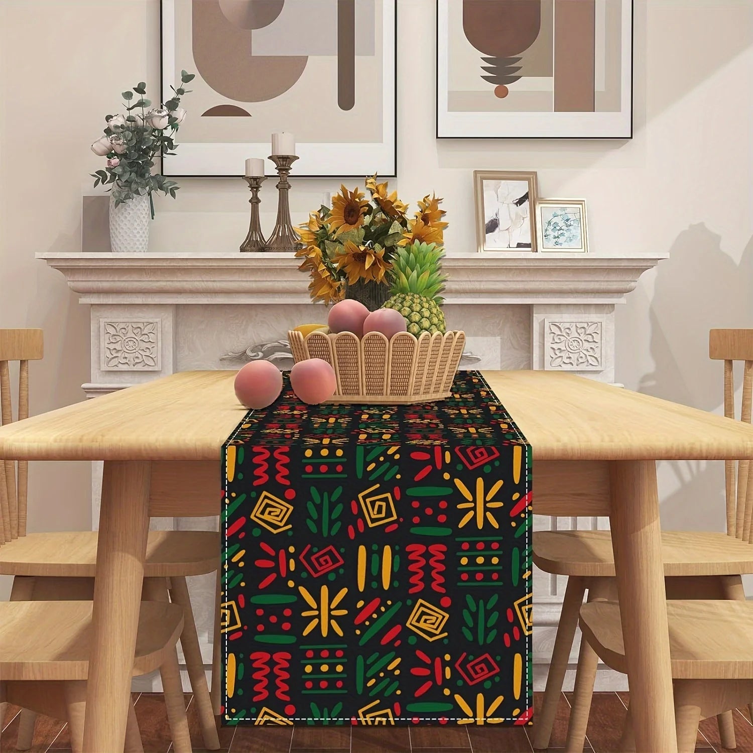 Black History Month Linen Table Runner - African American Heritage,  Home Kitchen Decor