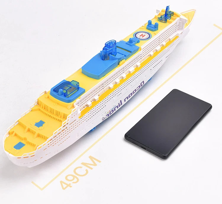 Cruise Ship Toy Ocean Liner Electric Ship Toy With Flashing Light And Sound