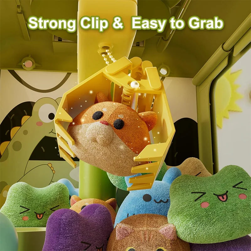 Dinosaur Claw Machine Toys Electronic Arcade Game Adjustable Machine Music Mini Vending