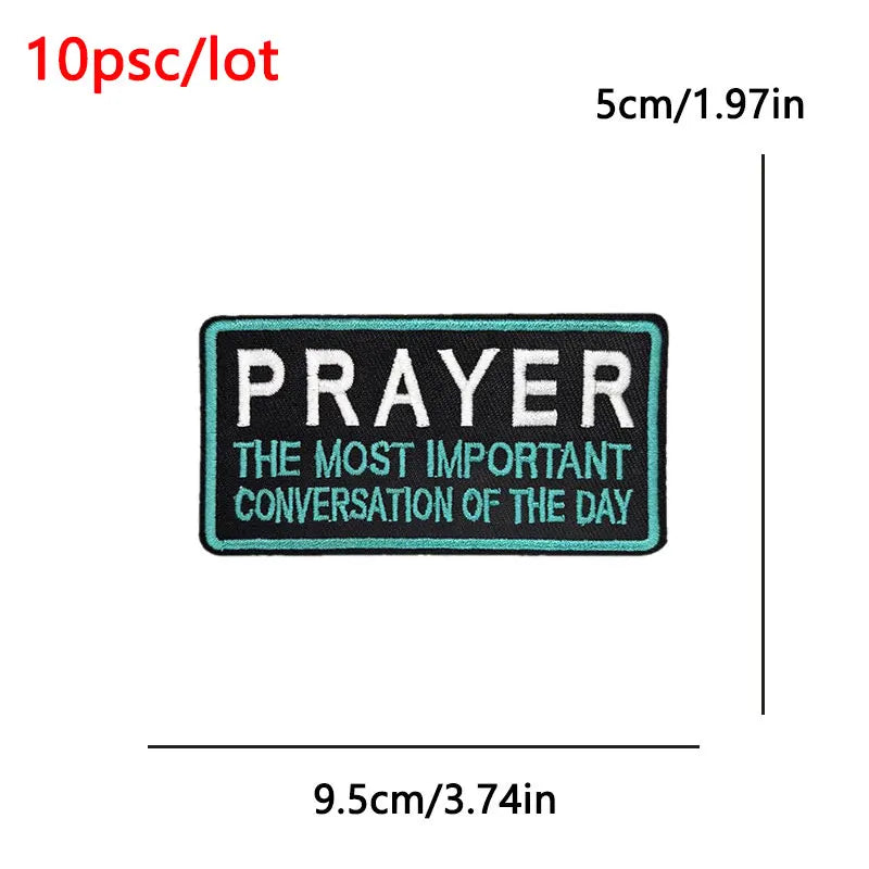 10Pcs/Lot Black History Embroidery Patch Iron-On Patches For Clothing