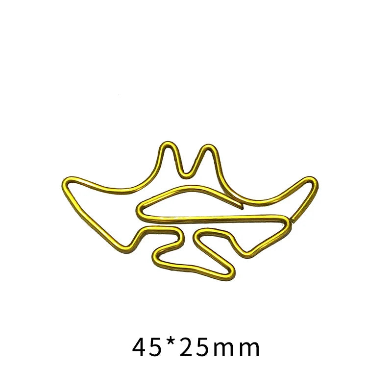 Dinosaur Paper Clip Special-shaped Cute Paper Clips Decorative Metal Clip Paper Office Accessories Stegosaurus Brachiosaurus