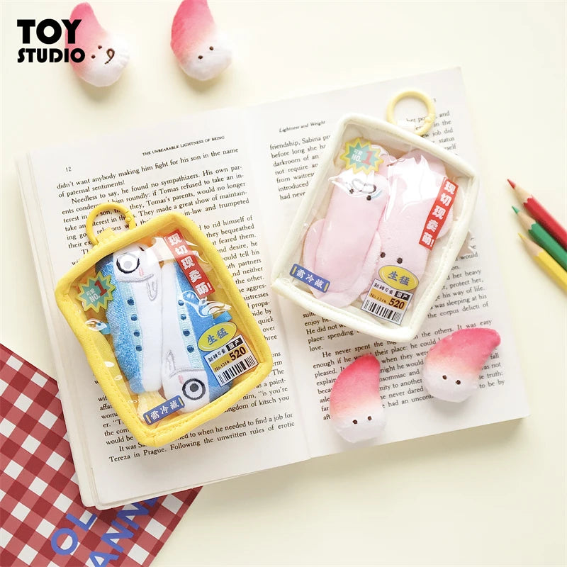 Cute Plush Seafood Keychain Collectible Wallet