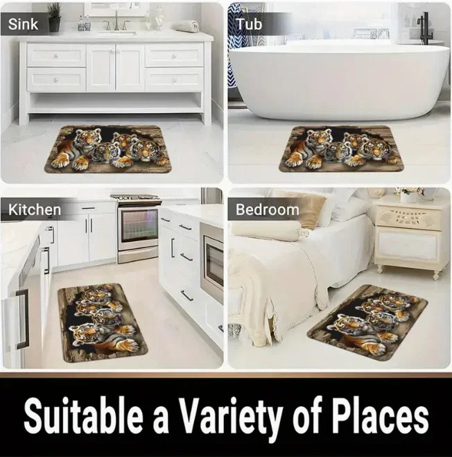 Soft Absorbent Non-Slip Indoor Rug Doormat Love Heart