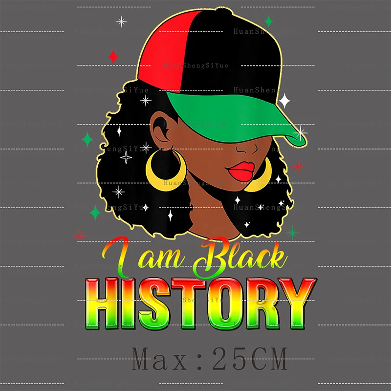 Black History Ironing Patch Clothes Jacket Heat Transfer Sticker