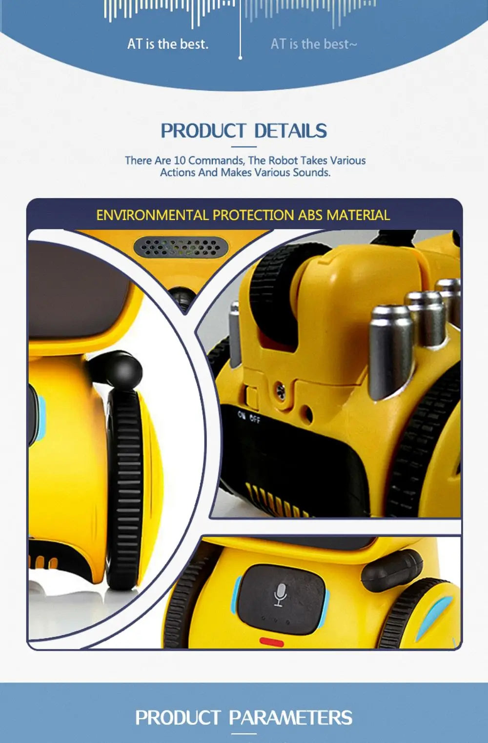 Toy Robot Intelligent Multilingual Voice & Touch control Interactive Educational