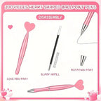 Pink Heart Cute Ballpoint Pen Set