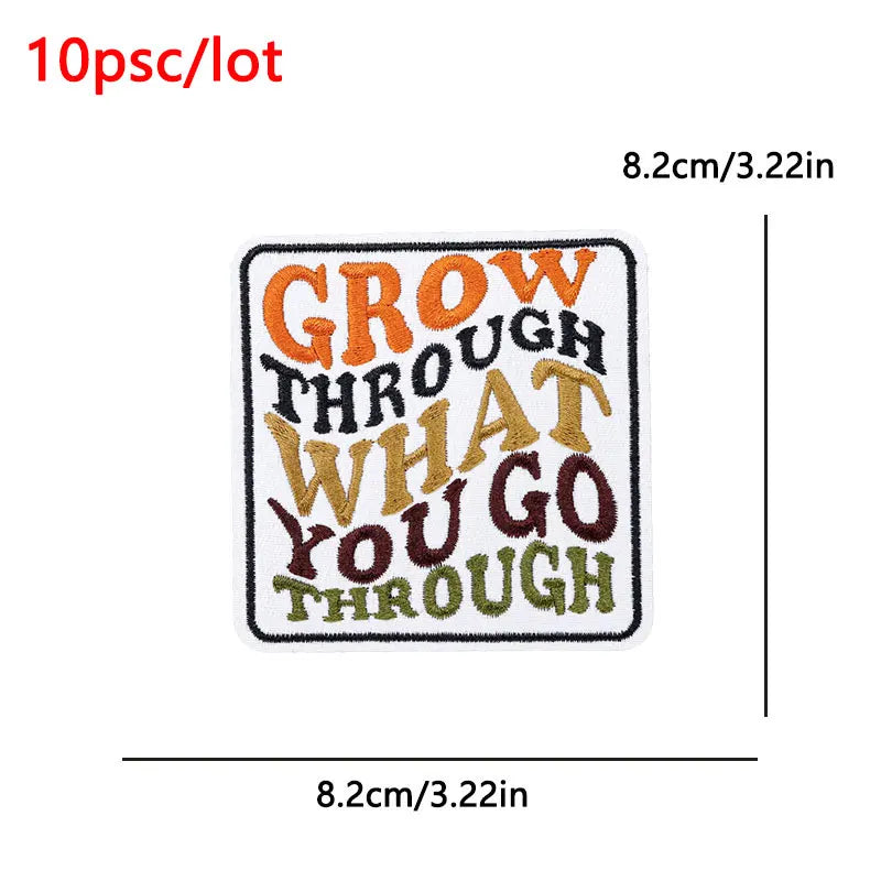 10Pcs/Lot Black History Embroidery Patch Iron-On Patches For Clothing