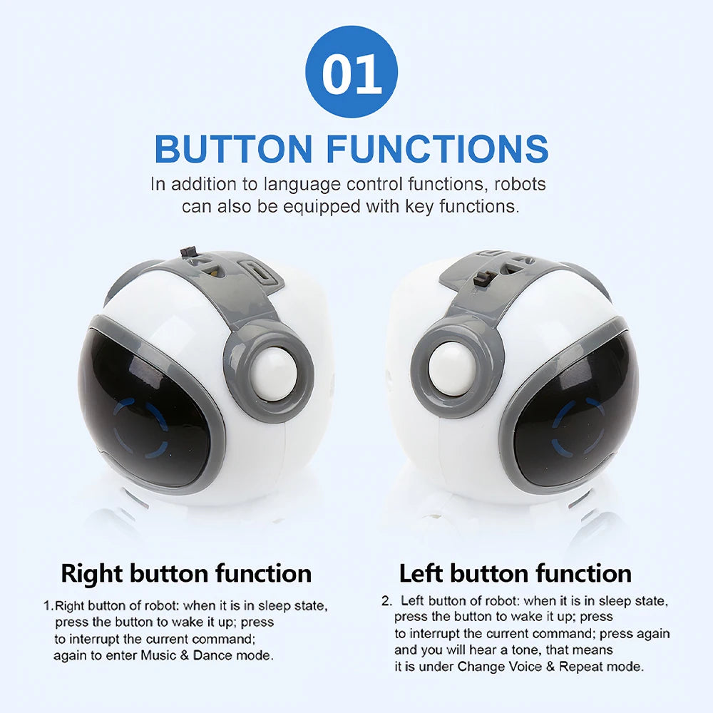Interactive Voice Recognition Singing And Dancing Mini Smart Robot Toy