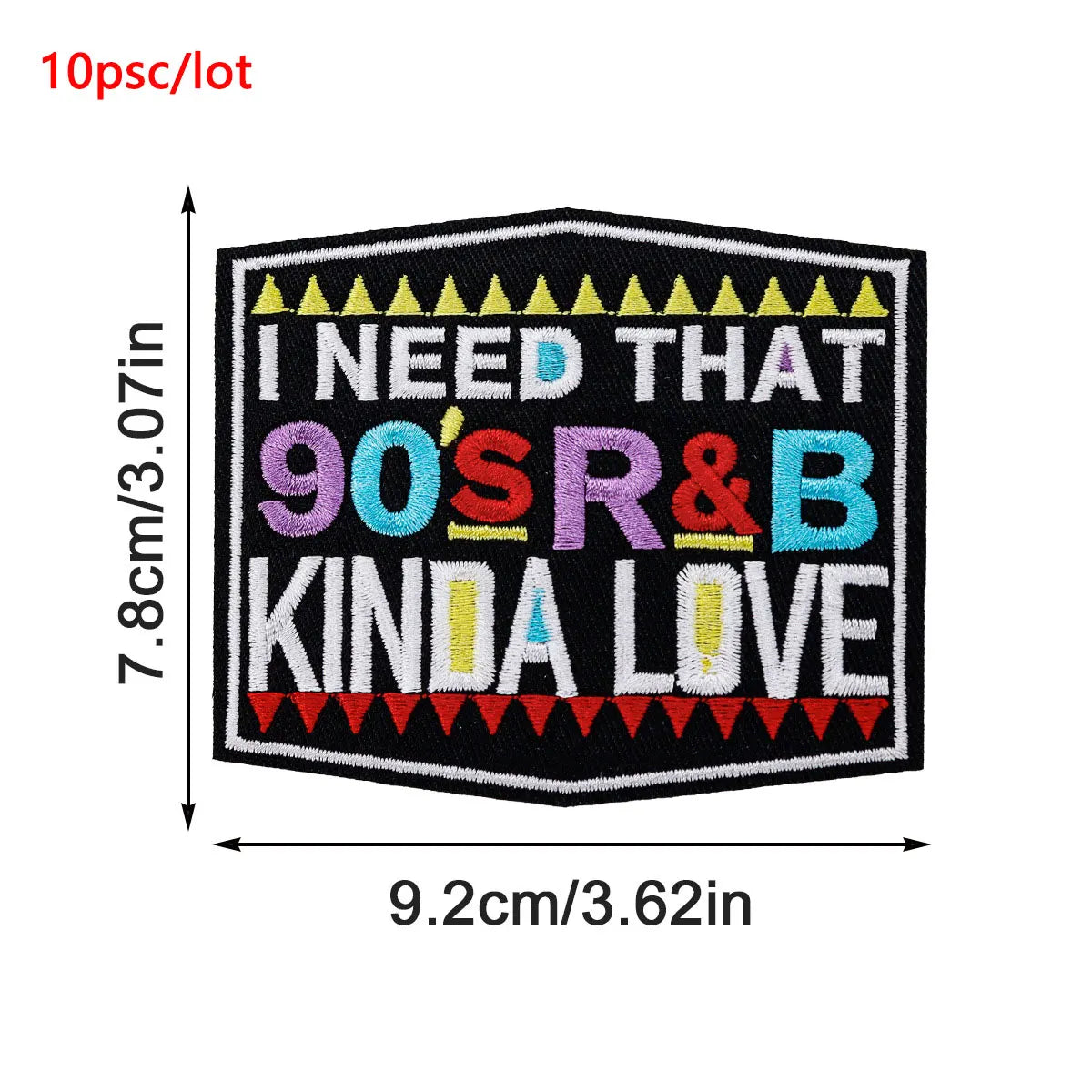 10Pcs/Lot Black History Embroidery Patch Iron-On Patches For Clothing