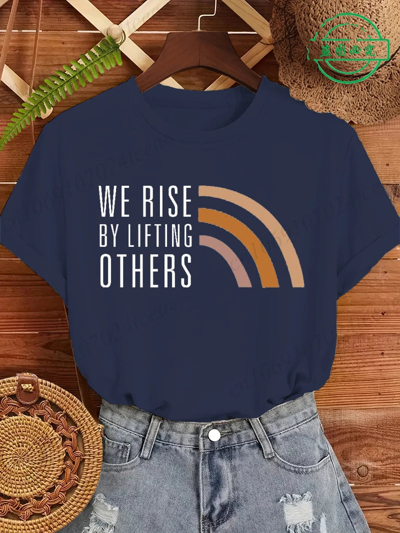 Black History Melanin Equality Shirt, Black Lives Matter T-shirt, Motivational Inspirational Tees, We Rise By Lifting Others Top