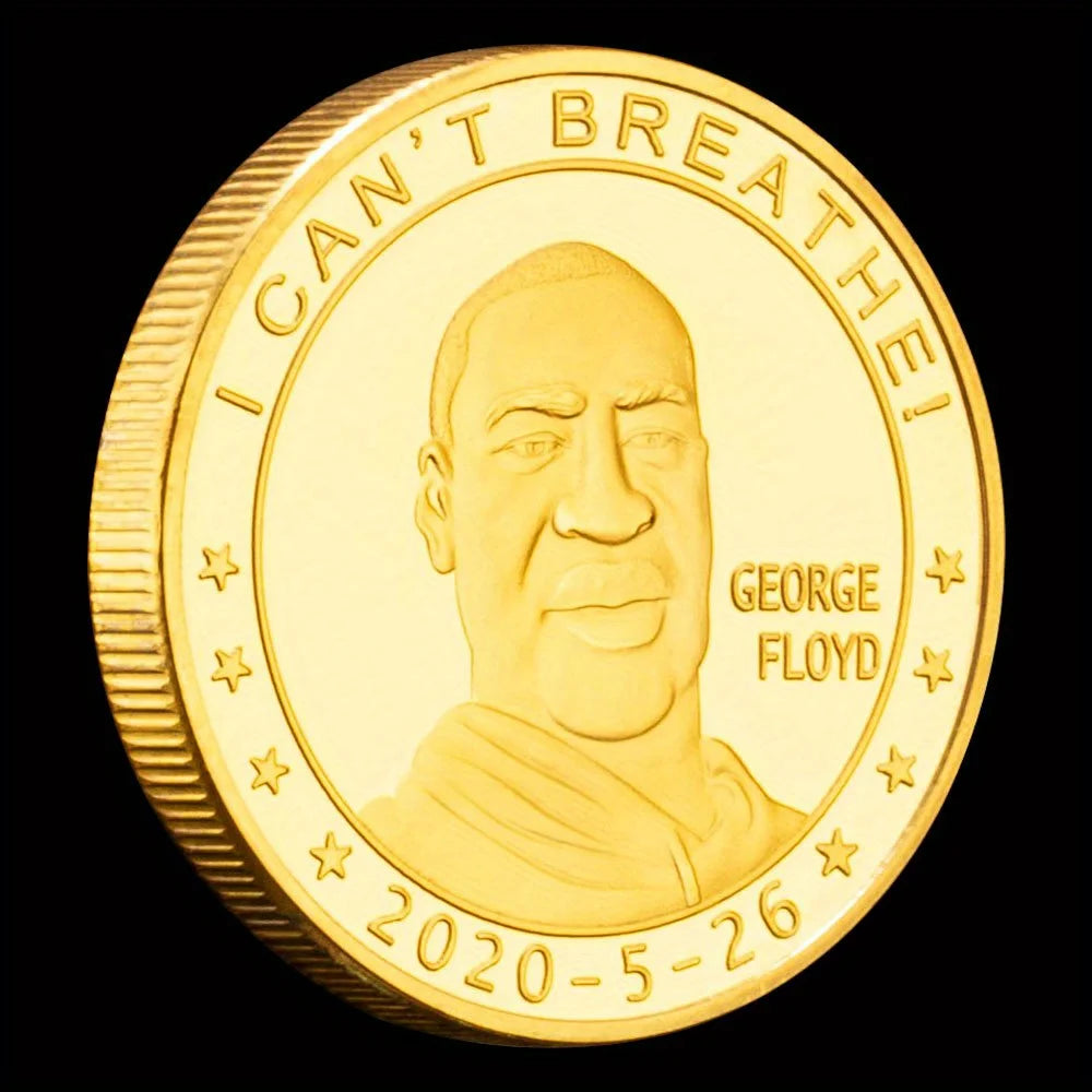 I Cant Breathe George Floyd Collectible Gold Plated Commemorative Coin Black Lives Matter Collection Art Souvenir Coin