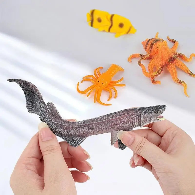 30/37Pcs Children's Ocean World Toy Set, Lifelike Marine Animal Models for Play