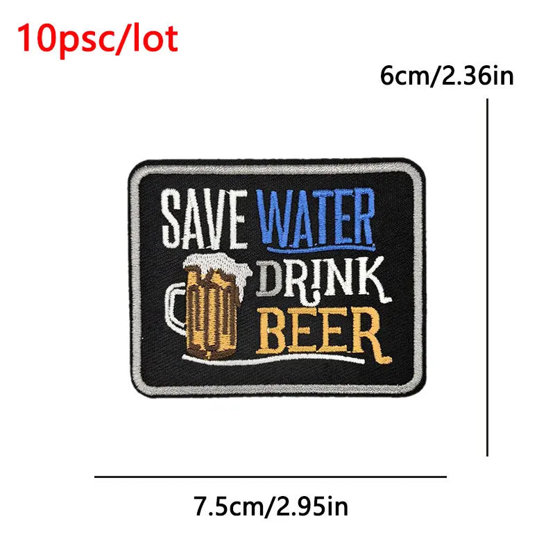 10Pcs/Lot Black History Embroidery Patch Iron-On Patches For Clothing