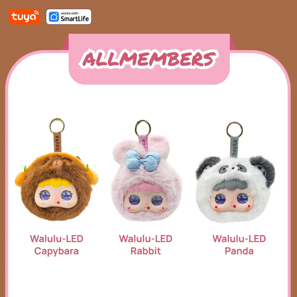 AI Plush Robot Keychain w/LED Eyes&Voice Control,Interactive Smart Toy USB Rechargeable Companion