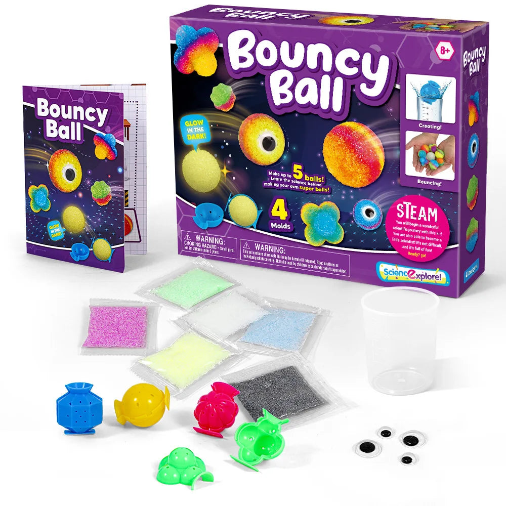 Science Experiment Kit Magic Science/Bouncy Ball/Soap/Disgusting Gross Slime  STEM TOYS for Kids Funny Science Explore Gifts