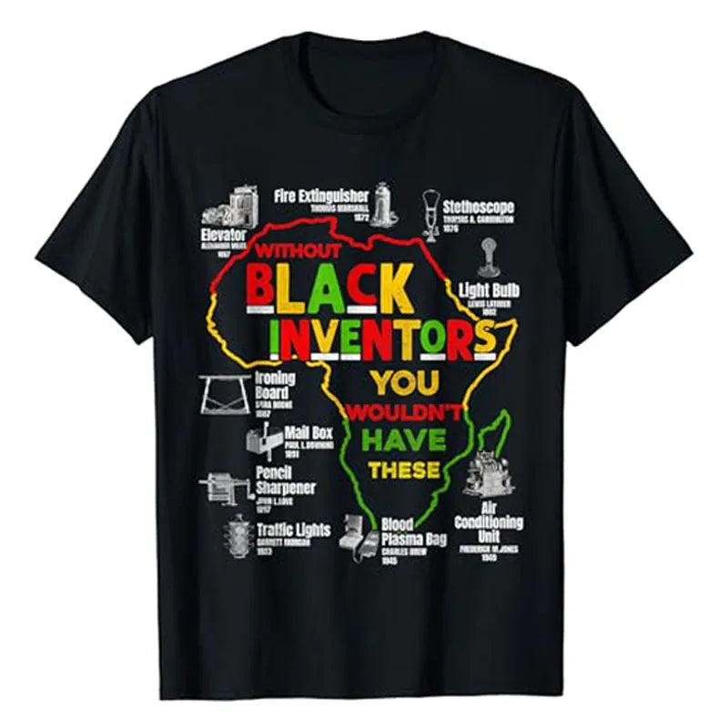 Black Inventors Black History Month African Mens Womens Kids T-Shirt Juneteenth