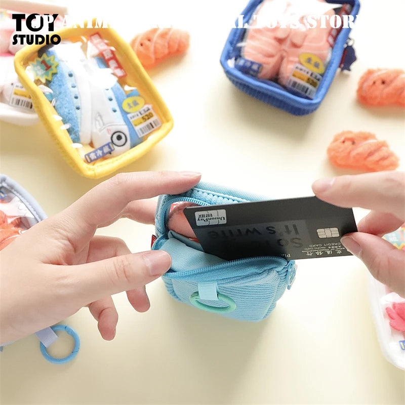 Cute Plush Seafood Keychain Collectible Wallet
