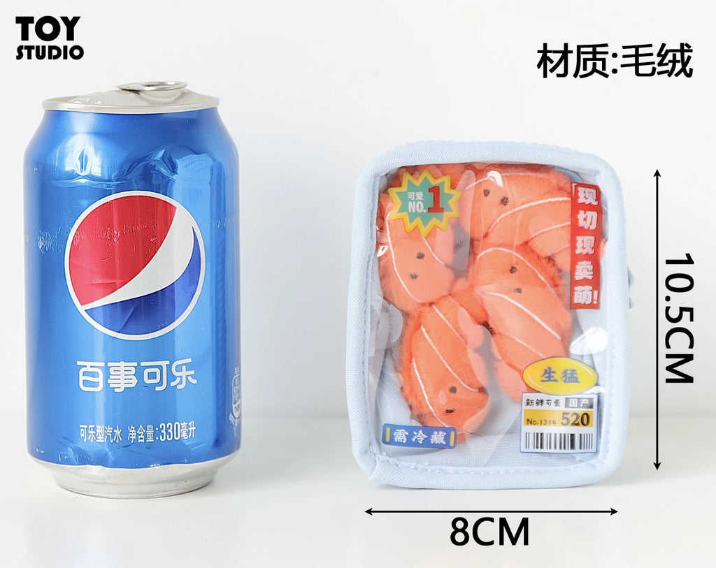 Cute Plush Seafood Keychain Collectible Wallet