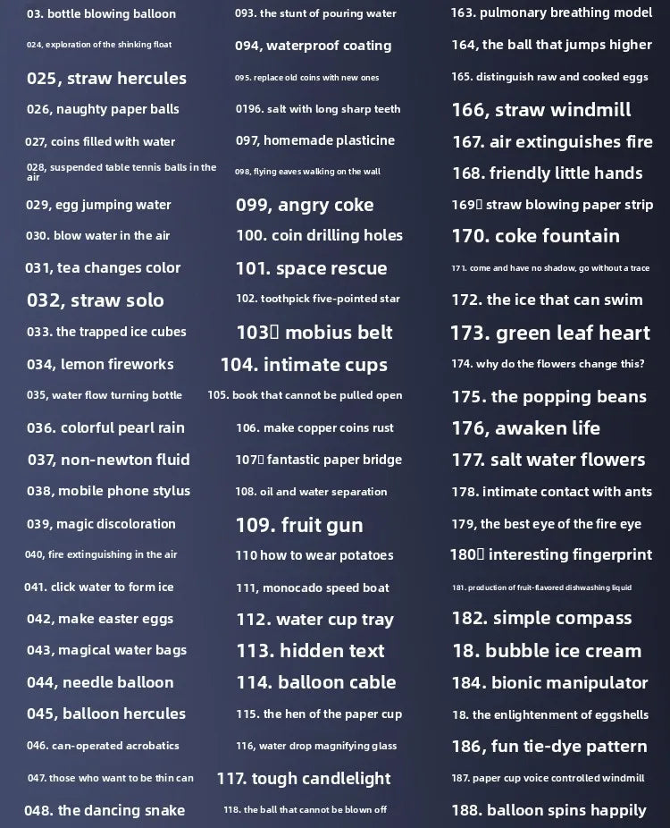 Science experiment set, Kids DIY chemistry small experiment