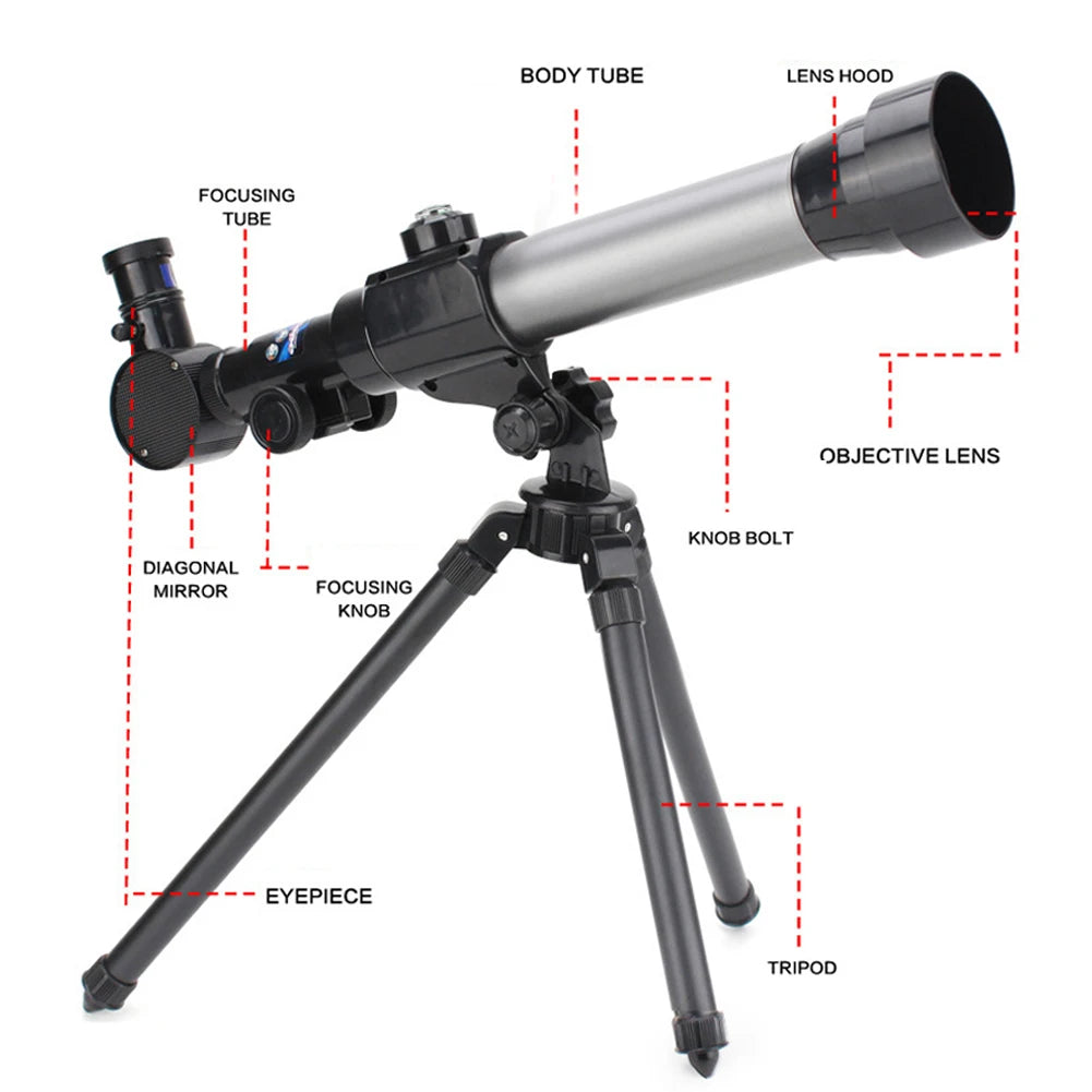Children Science Education Astronomical Telescope  Monocular Teaching Aids Eyepiece with Tripod