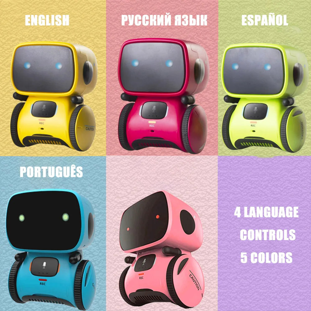Toy Robot Intelligent Multilingual Voice & Touch control Interactive Educational