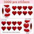 500-1000pcs Assorted Heart Stickers