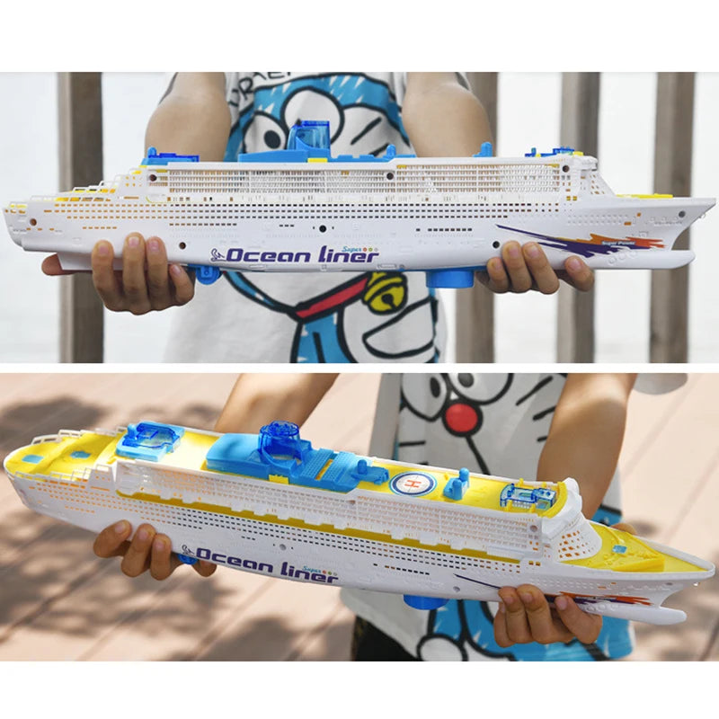 Cruise Ship Toy Ocean Liner Electric Ship Toy With Flashing Light And Sound