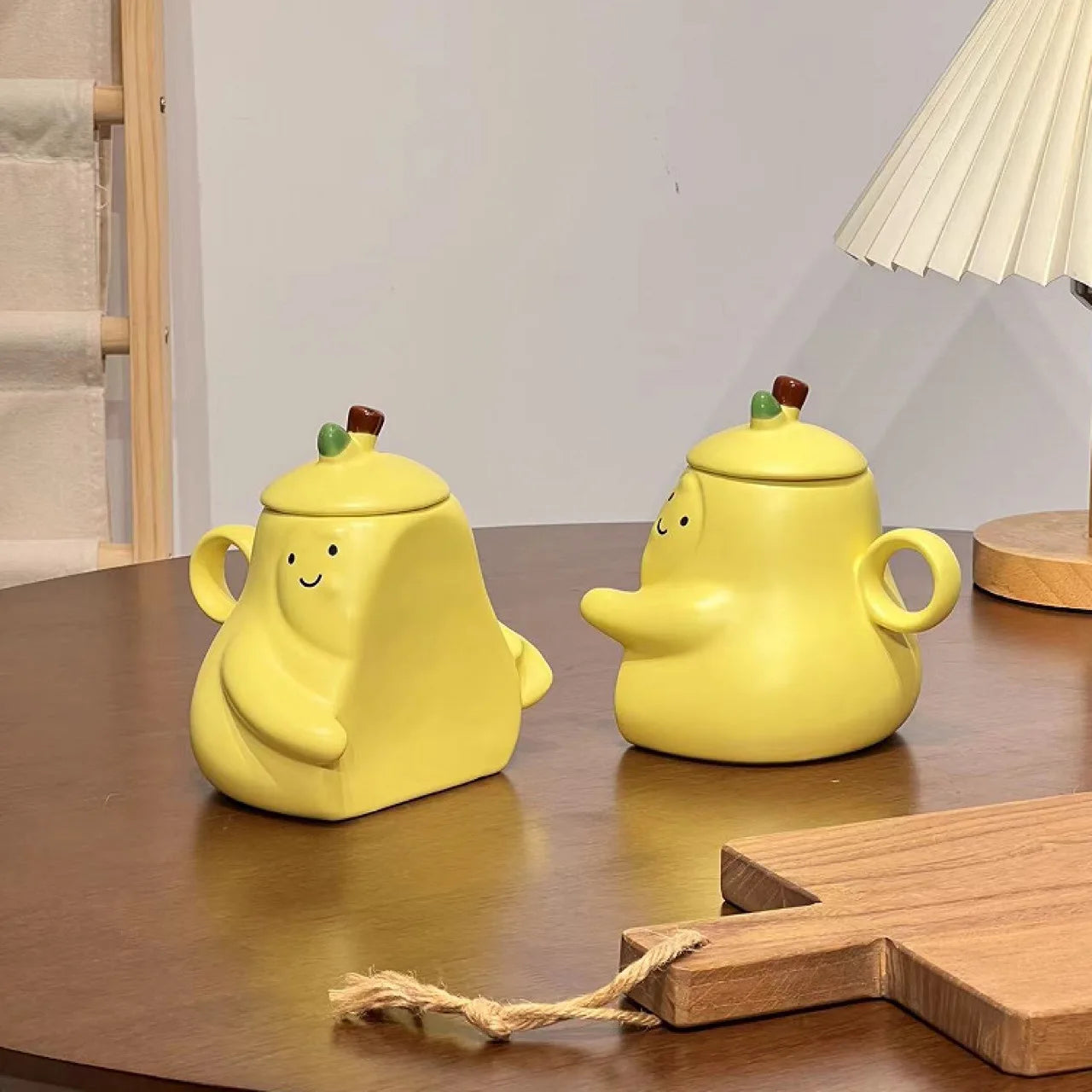 Cute Hugging Pears Matching Couple Ceramic Mugs