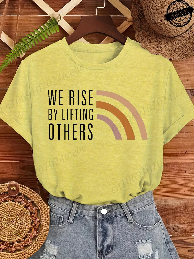 Black History Melanin Equality Shirt, Black Lives Matter T-shirt, Motivational Inspirational Tees, We Rise By Lifting Others Top