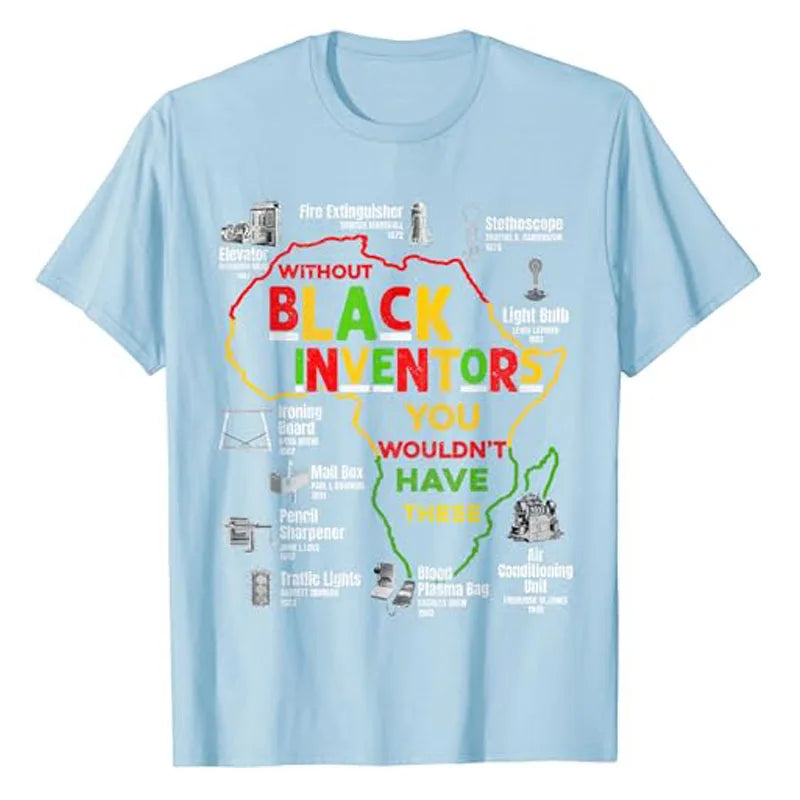 Black Inventors Black History Month African Mens Womens Kids T-Shirt Juneteenth
