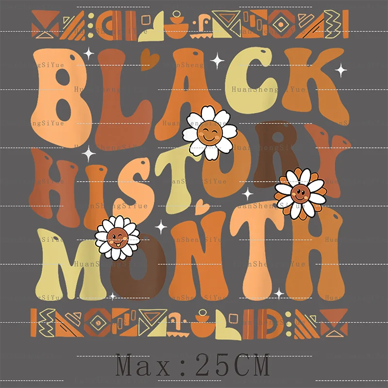 Black History Ironing Patch Clothes Jacket Heat Transfer Sticker