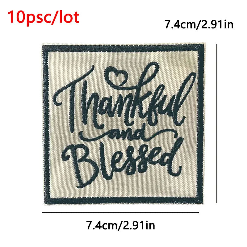 10Pcs/Lot Black History Embroidery Patch Iron-On Patches For Clothing