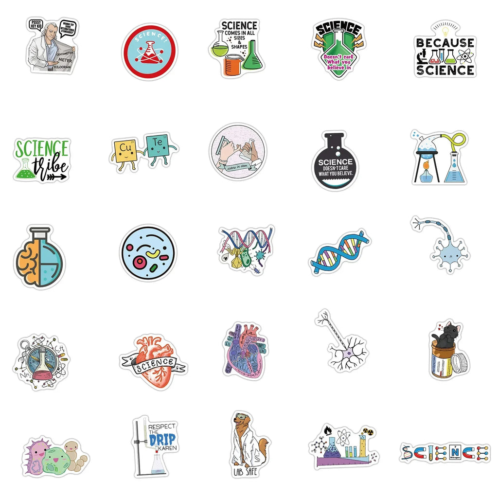 Science Stickers 50/100pcs