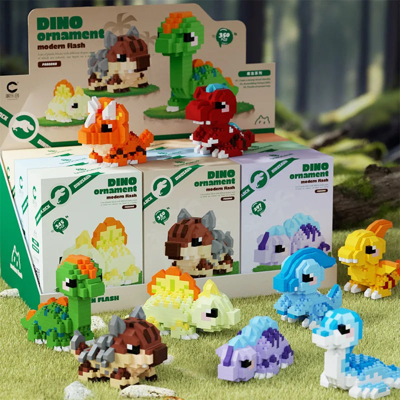 Dinosaur Park Mini Building Blocks Set Tyrannosaurus Rex Triceratops Lego DIY
