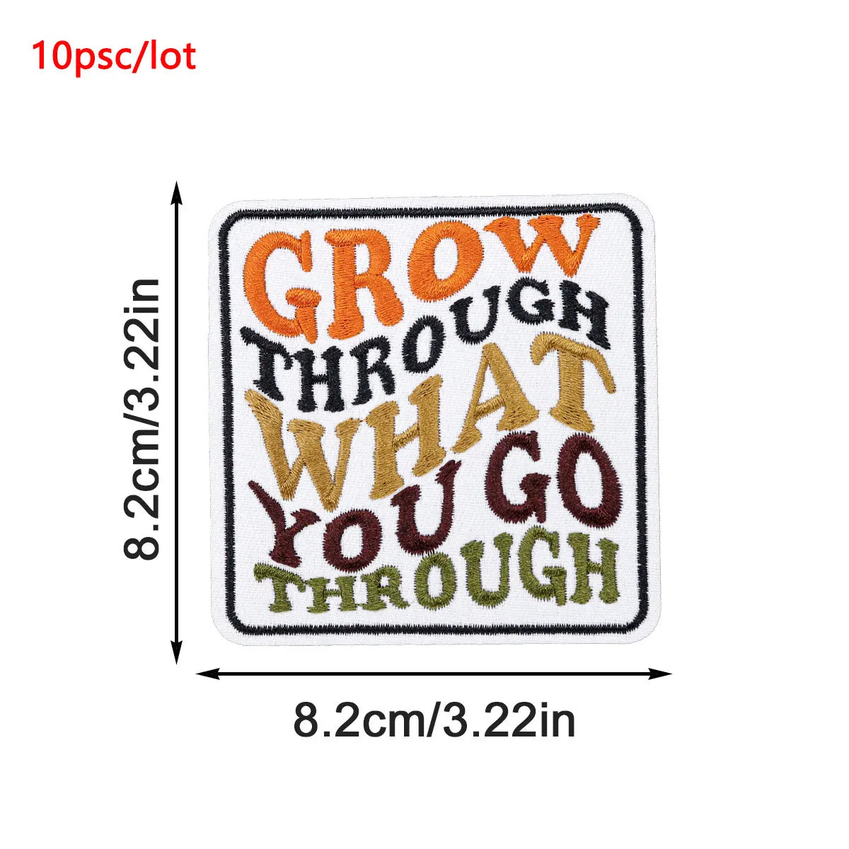 10Pcs/Lot Black History Embroidery Patch Iron-On Patches For Clothing