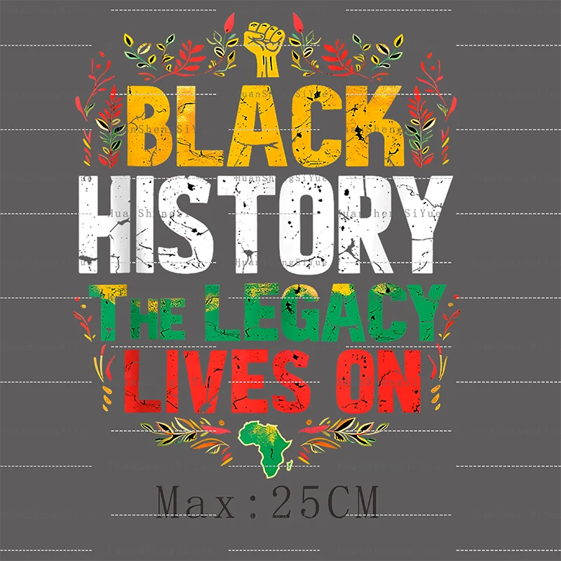 Black History Ironing Patch Clothes Jacket Heat Transfer Sticker