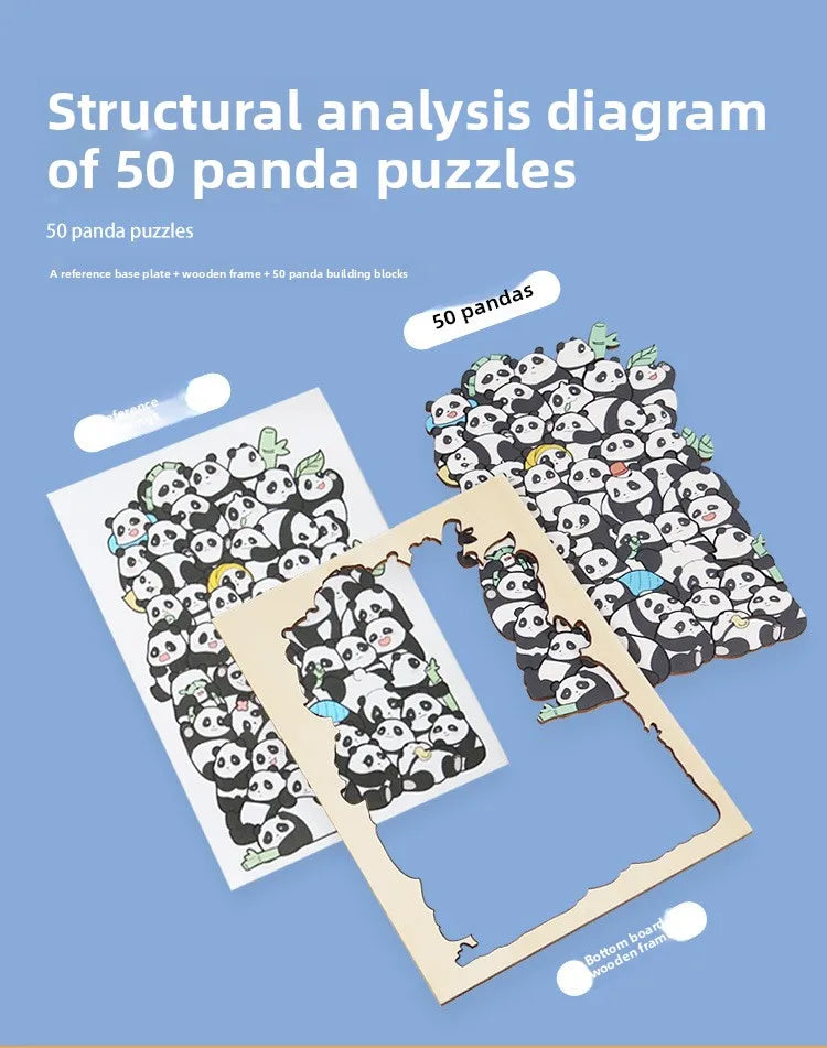 Wood Special-shaped Animal Puzzle Puppy Cat Puzzle Building Block Children's Creative Toy Gift