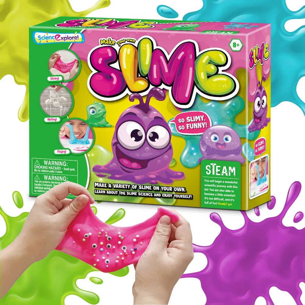 Science Experiment Kit Magic Science/Bouncy Ball/Soap/Disgusting Gross Slime  STEM TOYS for Kids Funny Science Explore Gifts