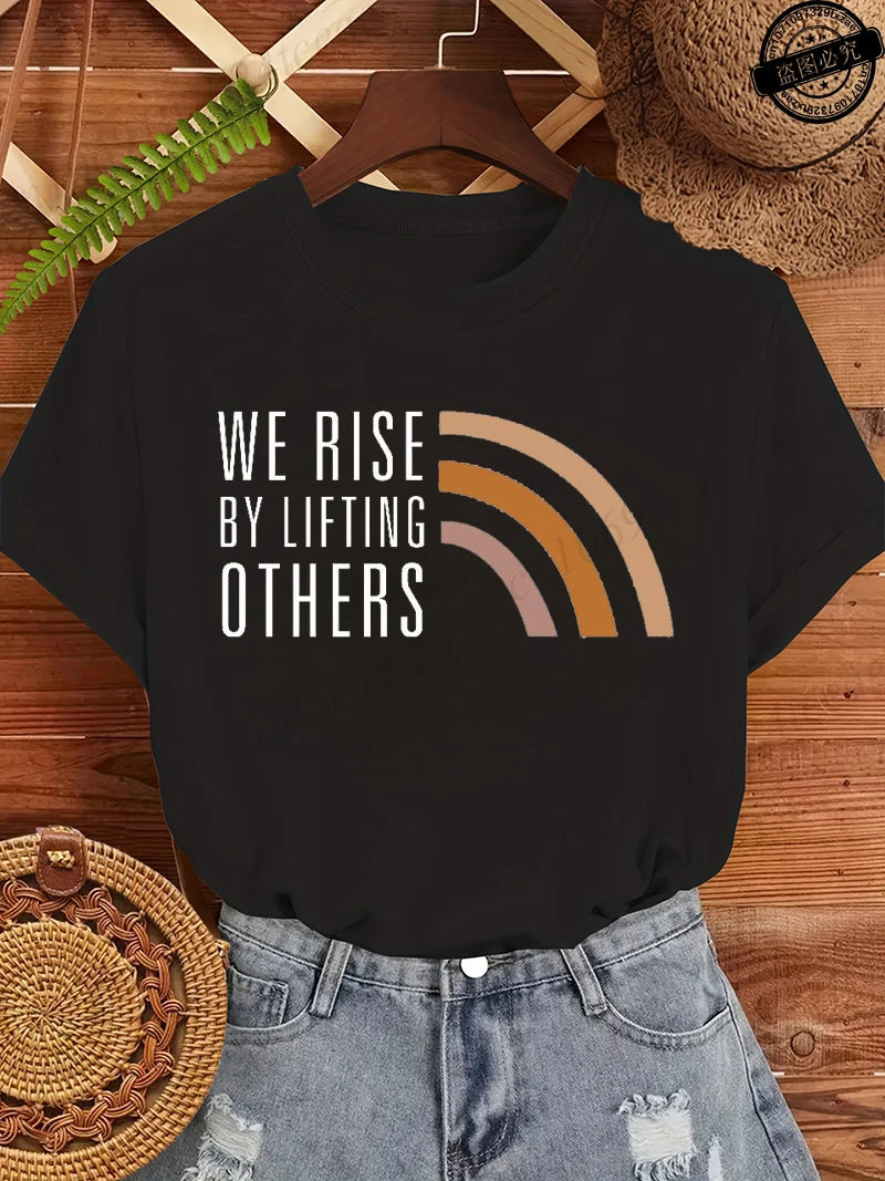 Black History Melanin Equality Shirt, Black Lives Matter T-shirt, Motivational Inspirational Tees, We Rise By Lifting Others Top