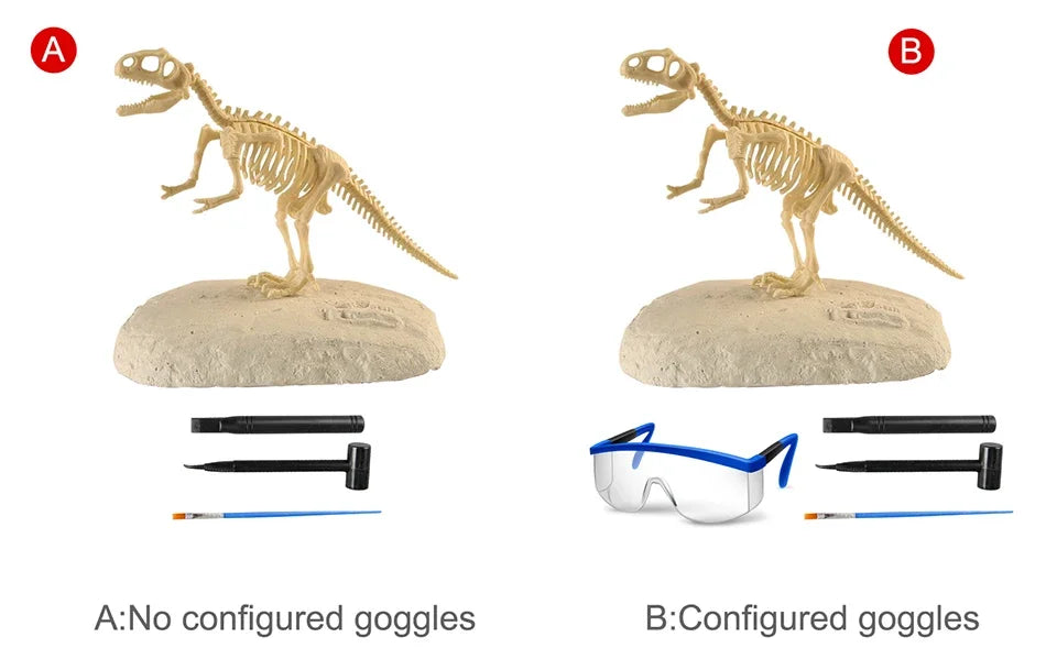 Dinosaur Fossil Excavation Kit Toys Jurassic Animal Skeleton Digging Archaeological Education