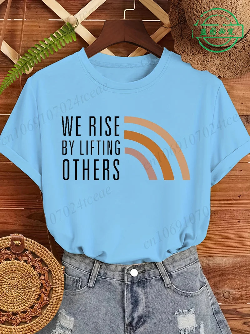 Black History Melanin Equality Shirt, Black Lives Matter T-shirt, Motivational Inspirational Tees, We Rise By Lifting Others Top
