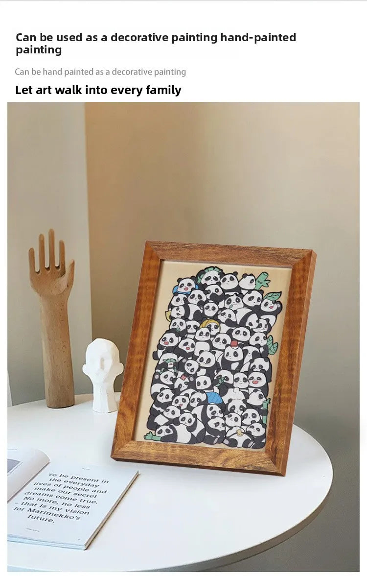 Wood Special-shaped Animal Puzzle Puppy Cat Puzzle Building Block Children's Creative Toy Gift