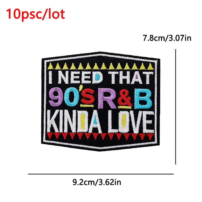 10Pcs/Lot Black History Embroidery Patch Iron-On Patches For Clothing