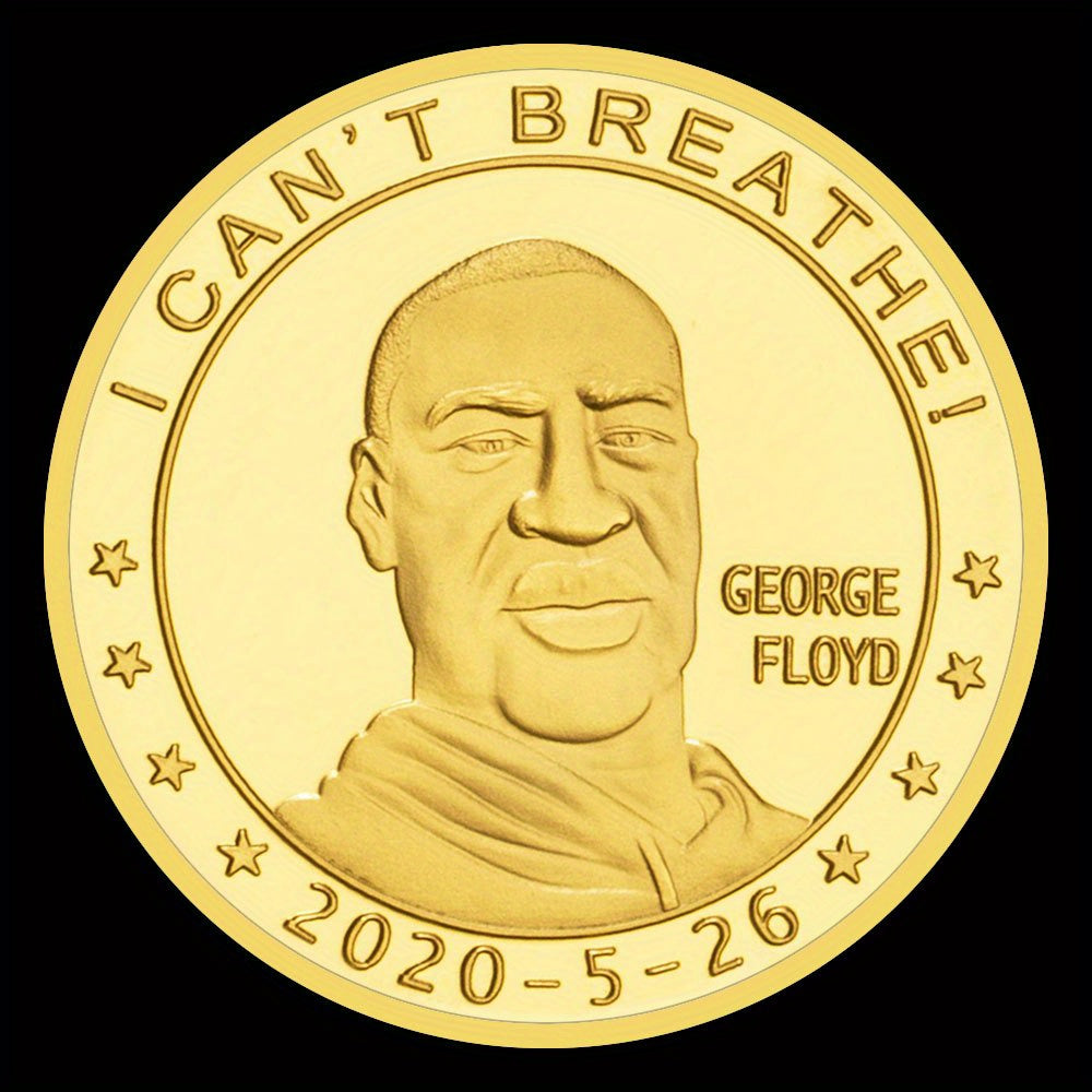 I Cant Breathe George Floyd Collectible Gold Plated Commemorative Coin Black Lives Matter Collection Art Souvenir Coin