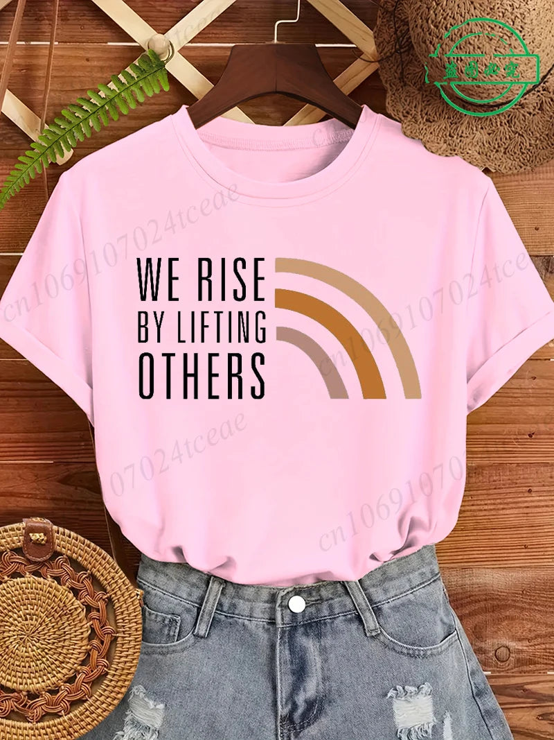 Black History Melanin Equality Shirt, Black Lives Matter T-shirt, Motivational Inspirational Tees, We Rise By Lifting Others Top